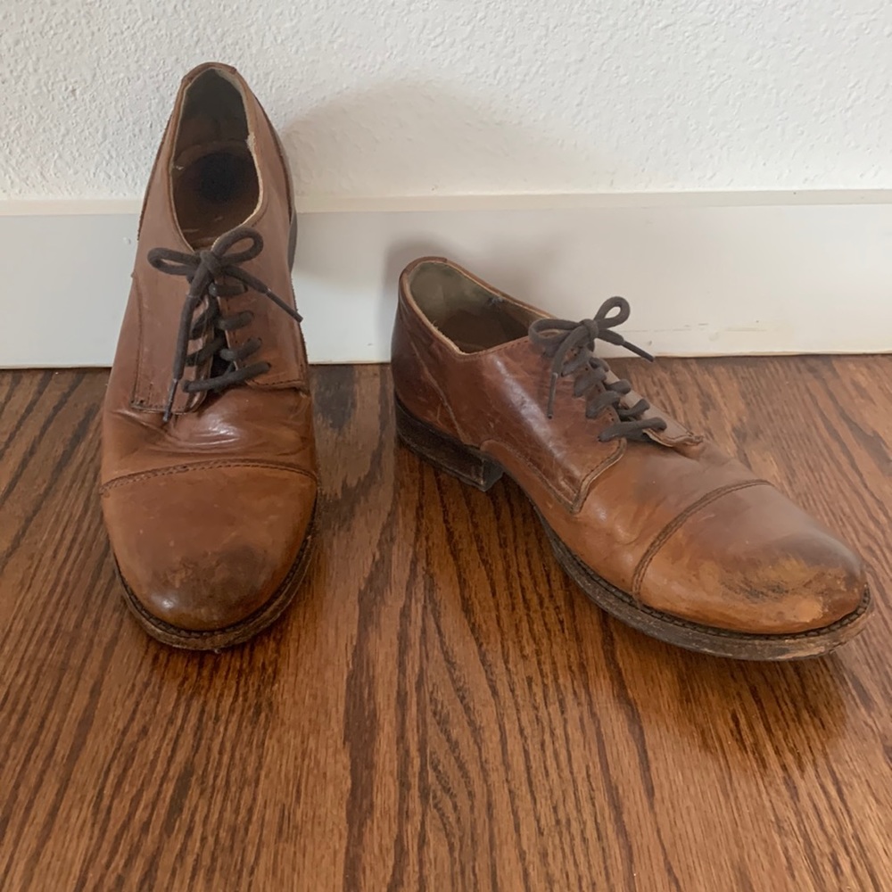 Frye Brown Leather Oxfords, Sz 7